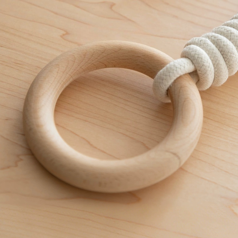 Gymnastic Rings Wooden - Anelli per appendere al letto, accessori