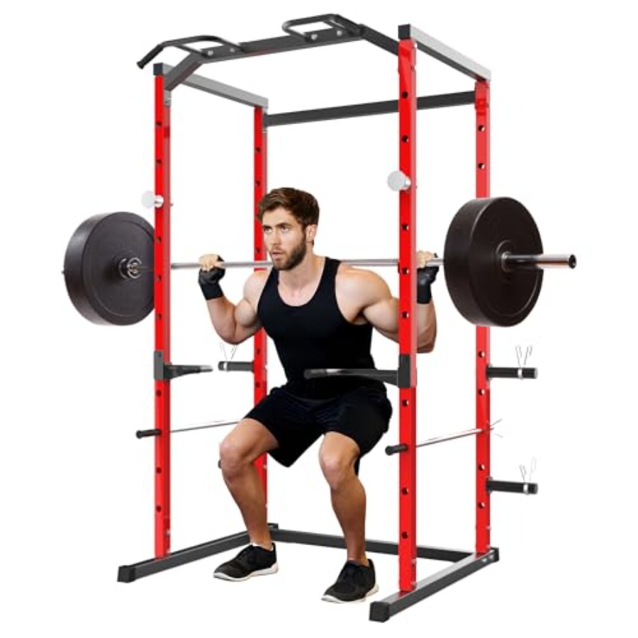 Home Gym Power Rack - Gabbia di Allenamento Robusta con Barra