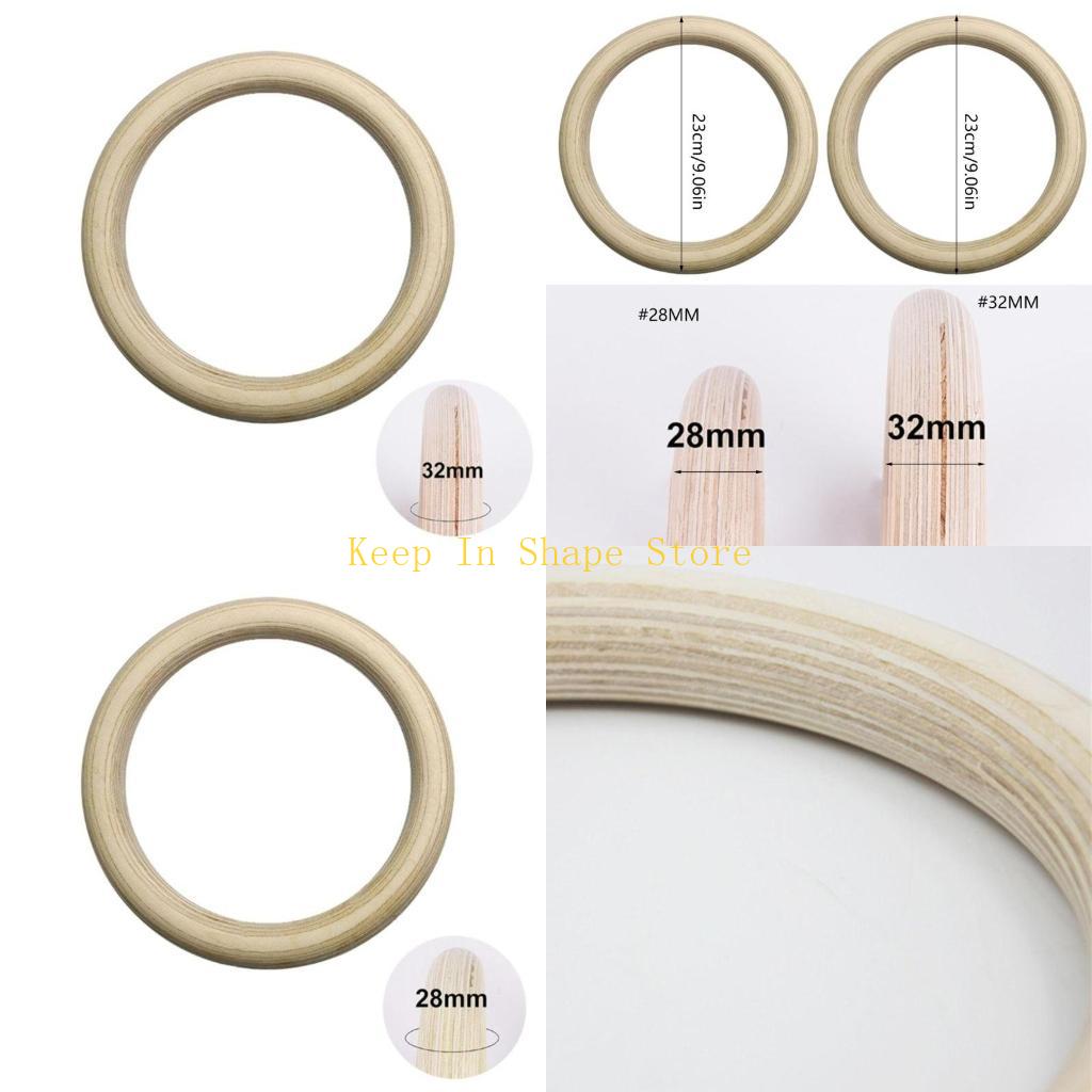 Gymnastic Rings Wooden - U1JC 1 pezzo Fitness Anello per
