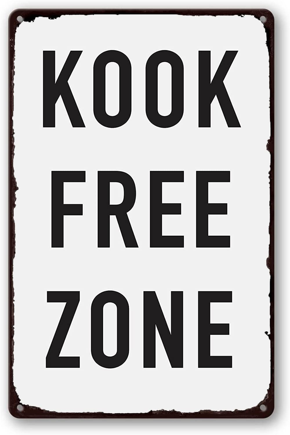 Home Zone Gym - Targa in metallo Kook Free Zone