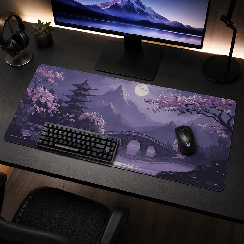 Home Gym Xxl - Tappetino per mouse Gamer Purple Moonlit