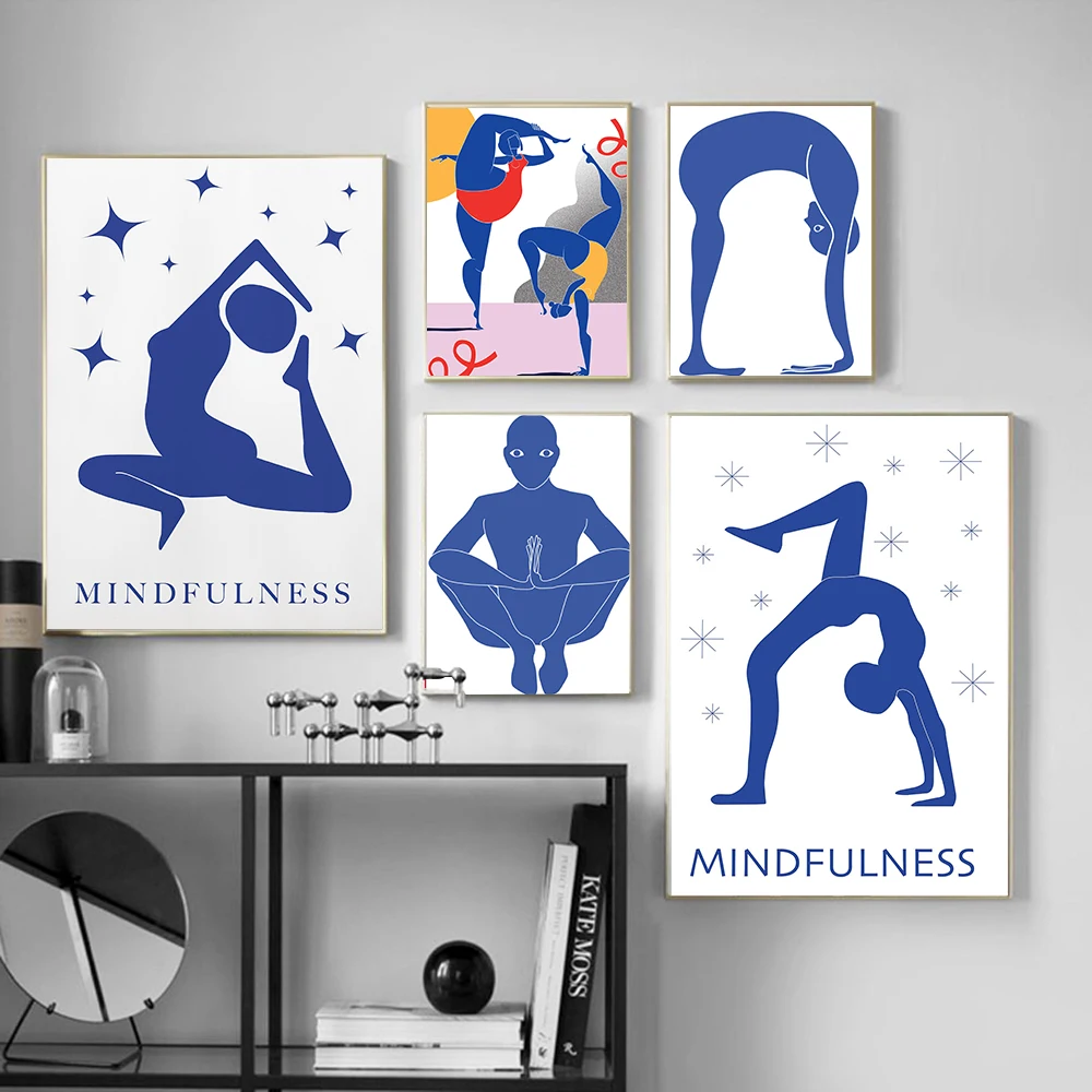 Home Gym Room - Poster Astratto di Postazioni Yoga per