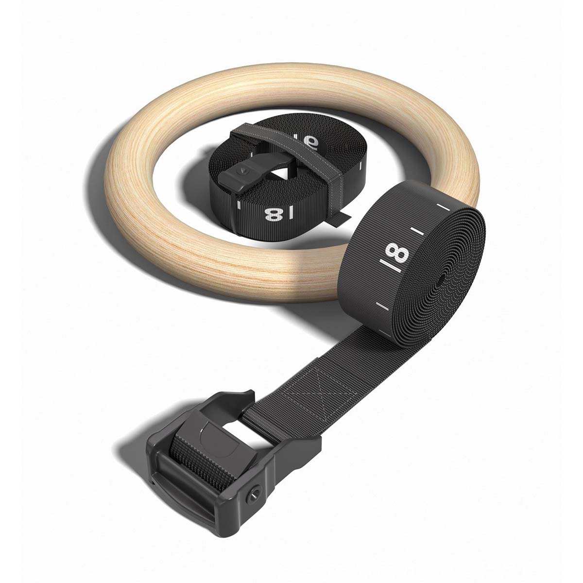 Gymnastic Rings Wooden - Anelli per ginnastica in legno regolabili