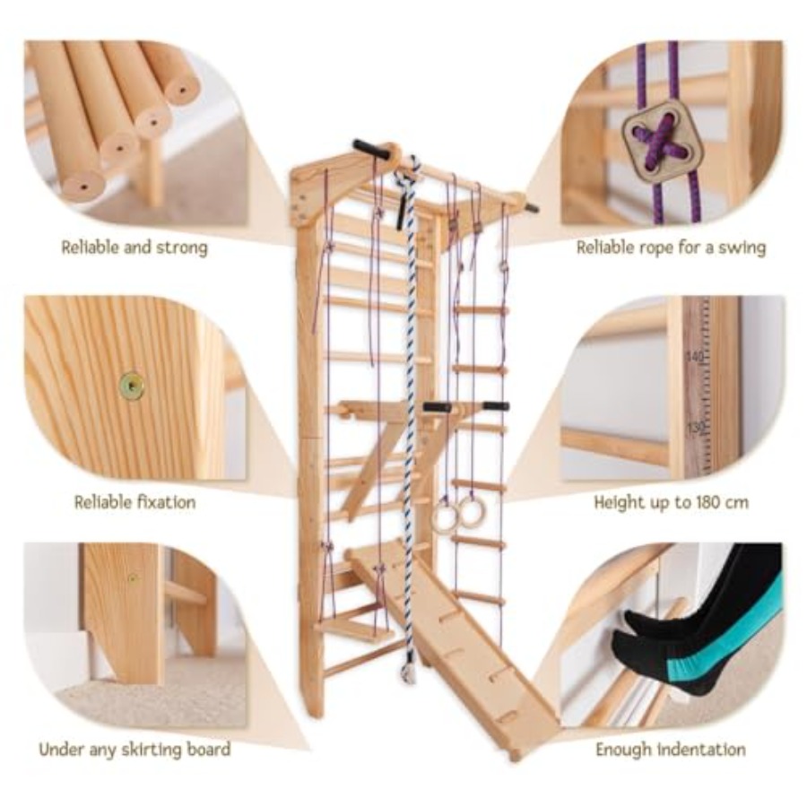 Spalliera svedese in legno mas - Gymnastic Rings Wooden recensione e prezzo